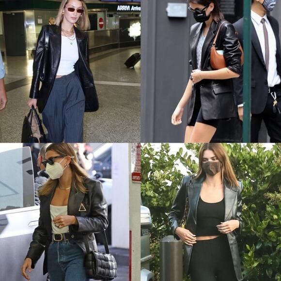 Zara Black Faux Leather Blazer With Gold Buttons. Blogger Fave. Like New. - Picture 4 of 16